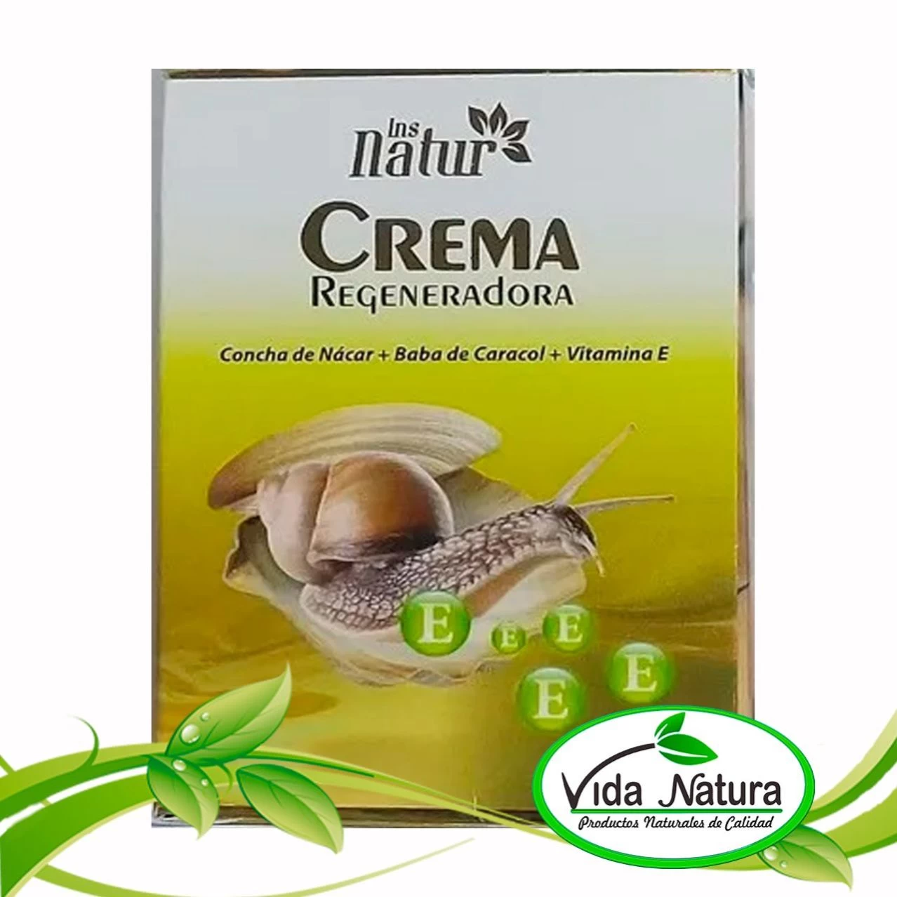 CONCHA DE NACAR + BABA DE CARACOL + VITAMINA E