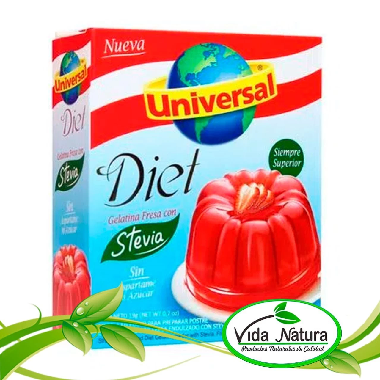 GELATINA DE FRESA  CON STEVIA