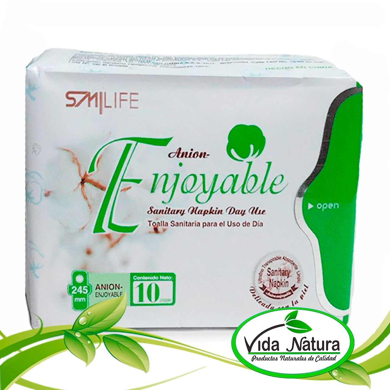 TOALLAS HIGIENICAS CON TURMALINA DIA 10 und