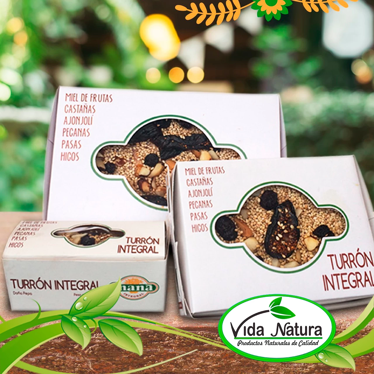 TURRON INTEGRAL VEGANO 250GR