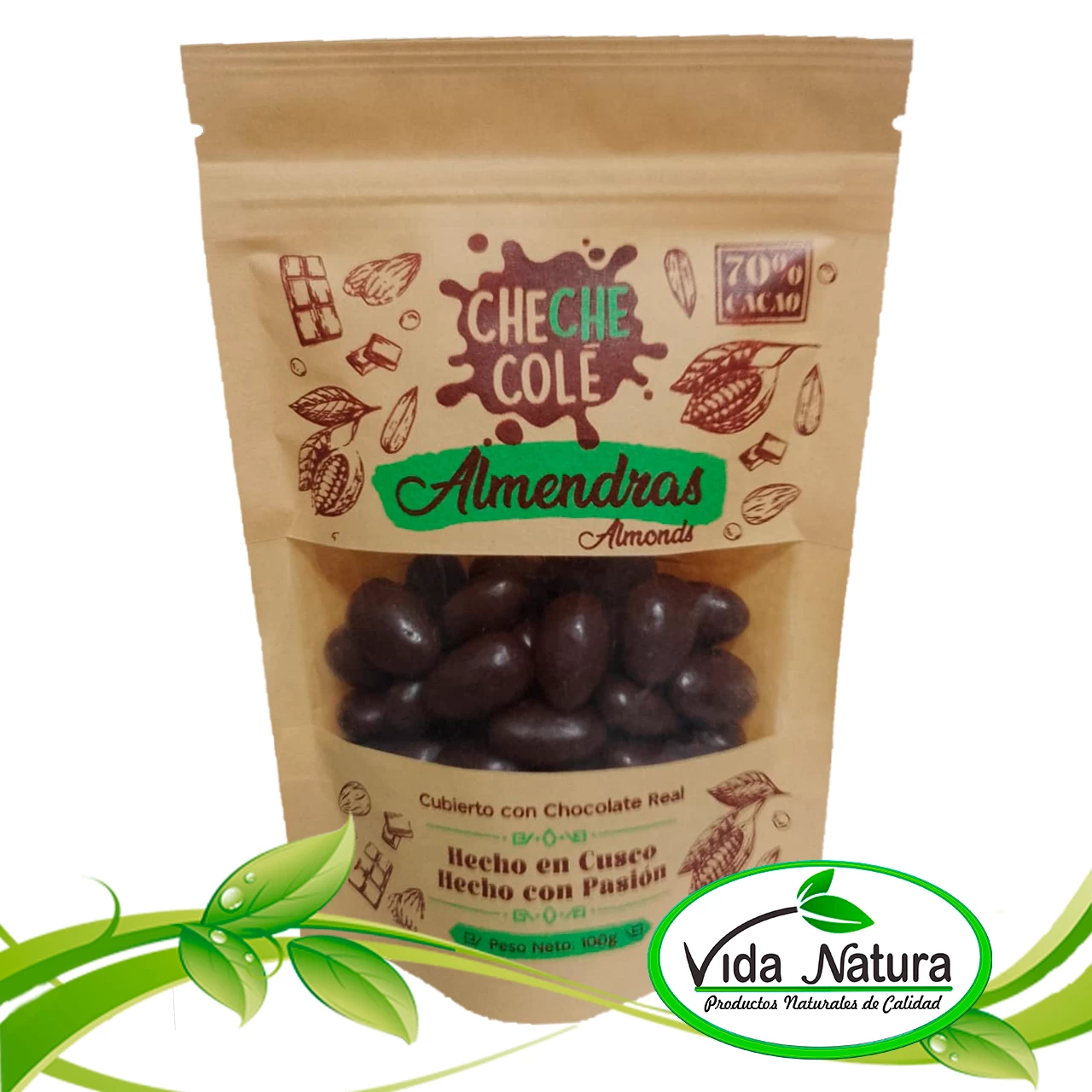 ALMENDRAS CON CHOCOLATE 100G - CACAO