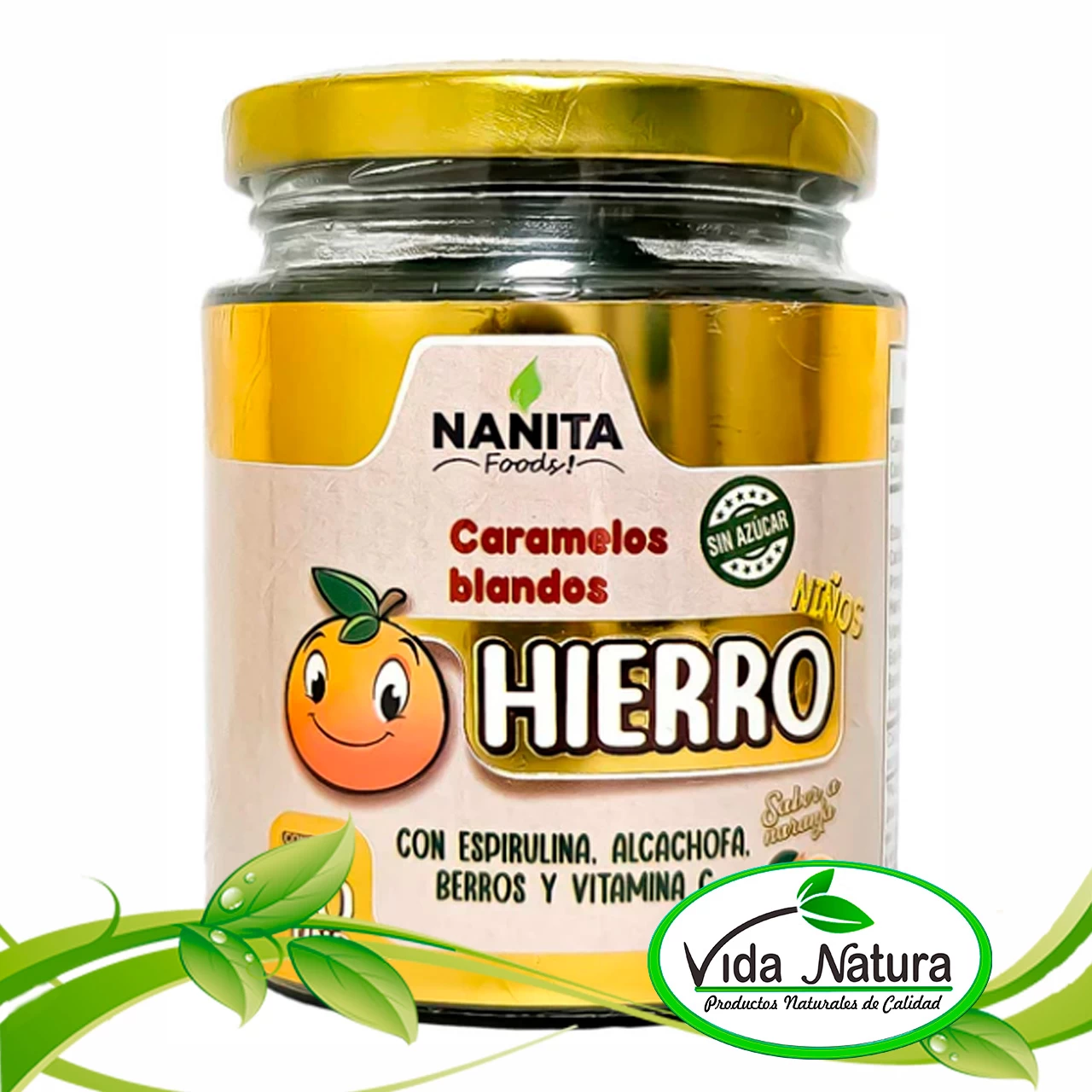 GOMITA DE SPIRULINA  CON STEVIA (HIERRO Y CEREBRO) 60 UN PARA NIÑOS